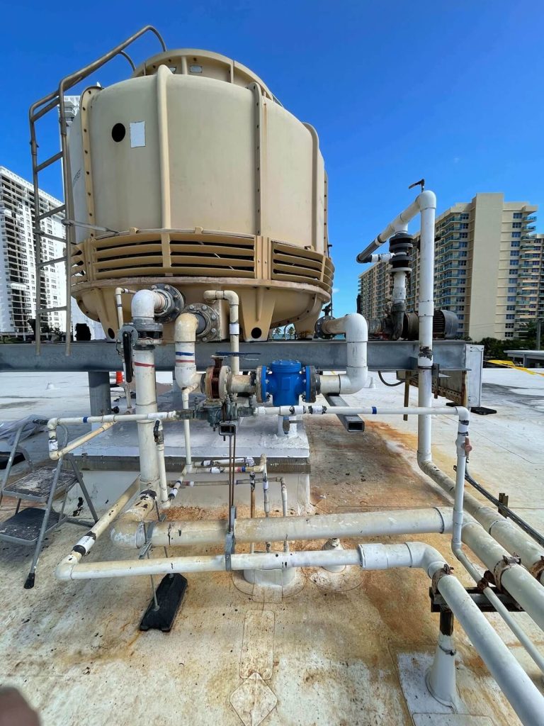 Commercial cooling tower HVAC system installation and maintenance in Fort Lauderdale South Florida
